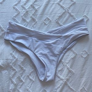 white bikini bottoms
